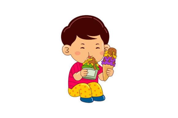 Boy Kids Eating Ice Cream: A Toolkit for Visual Storytelling