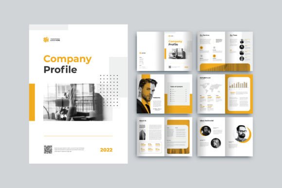 Company Profile Yellow Color: The Stylish A4 Template for Your Business Story