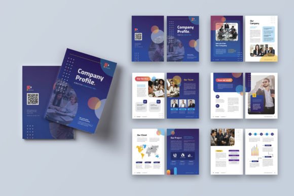 Crafting Your Corporate Identity: The Power of a Dark Blue Company Profile