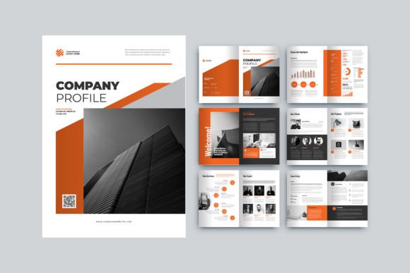 Designing with Confidence: The Company Profile Orange Color Template