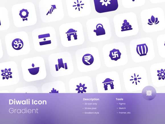 Diwali Icon Set Gradient Style: A Practical Resource for Modern Creatives