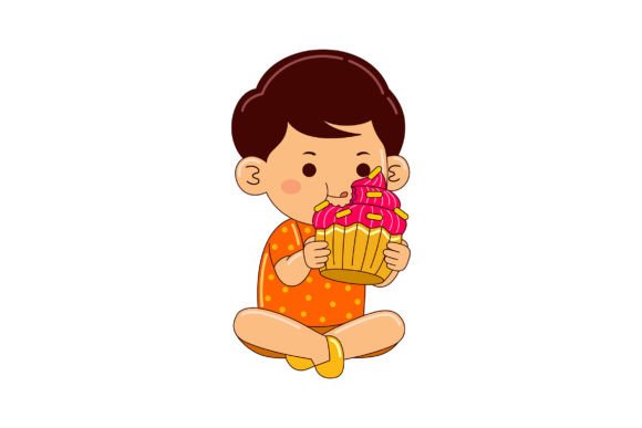 How Boy Kids Eating Cup Cake Illustrations Solve Your Creative Asset Challenges