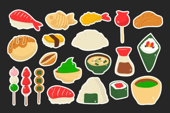 Japanese Food Illustration Set: Your Visual Toolkit for Authentic Food Marketing