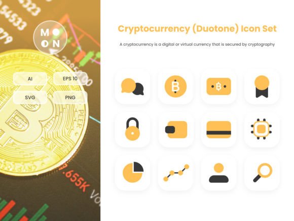 Modern Visuals for Crypto Projects: A Duotone Icon Set