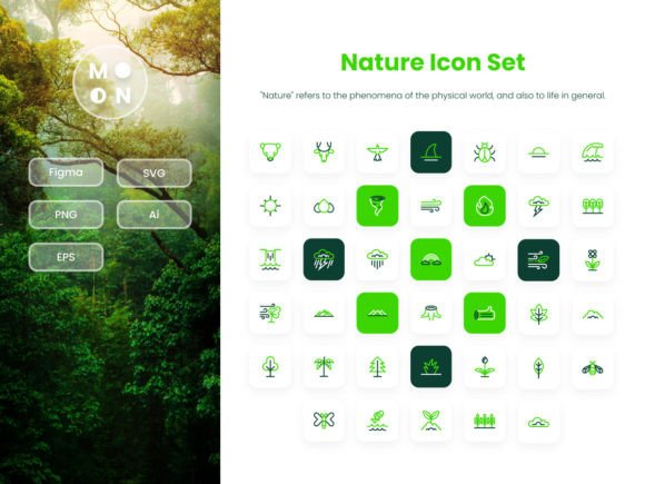 Nature Duotone Icon Set: A Versatile Design Toolkit