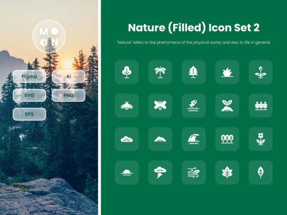 Nature Filled Icon Set 2: A Creative Toolkit for Modern Projects