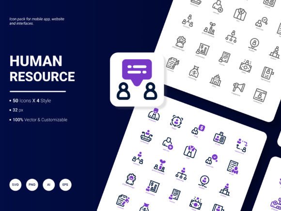 The Human Resource Icon Pack: A Versatile Toolkit for Modern Projects