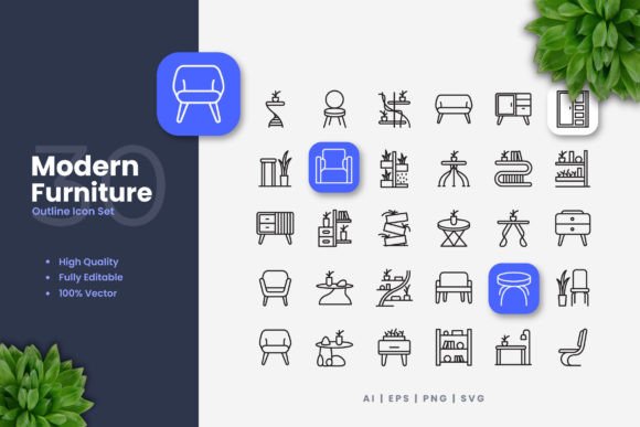The Power of Simple Symbols: Modern Furniture Icons for Creative Communication