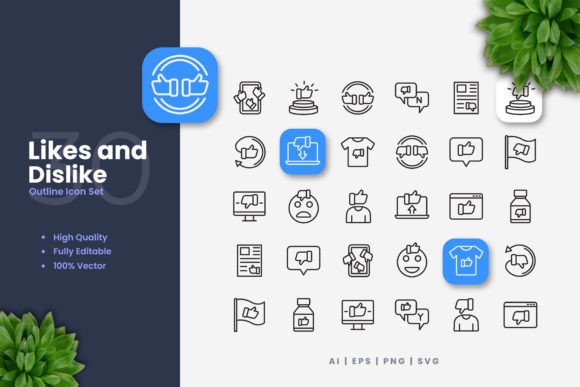 The Role and Utility of Likes and Dislikes Icon Sets in Digital Design