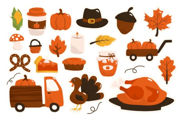 Your All-In-One Thanksgiving Illustration Set: A Toolkit for Seasonal Design